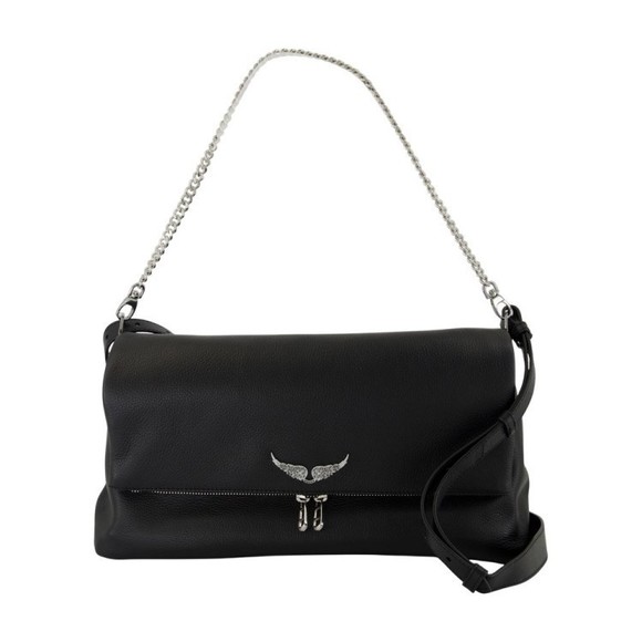 Zadig & Voltaire Rocky Xl Crossbody - Leather - Black - NWT - Picture 1 of 2